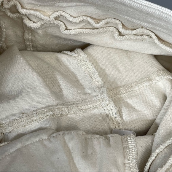 I.AM.GIA. Straight Leg Jeans Size S Off White Cream Ecru  Faux Back Pockets - Picture 14 of 16